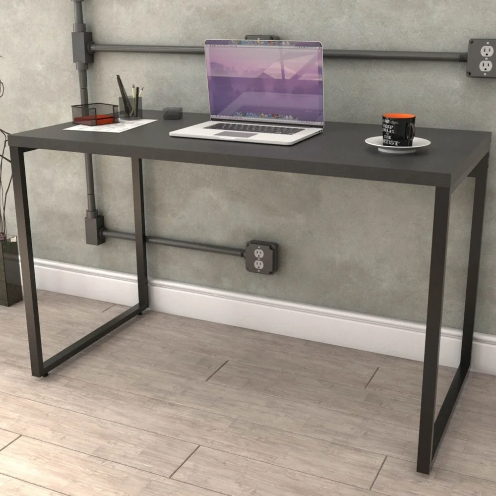 Imagem 1 de 5 do produto Mesa Para Escritório Lyam Decor Home Office Estilo Industrial Form C01 120 Cm Preto Onix