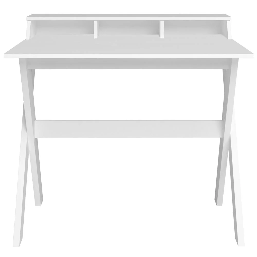 Imagem 5 de 5 do produto Mesa Para Escritório Escrivaninha Home Office Itália A02 Branco - Lyam Decor