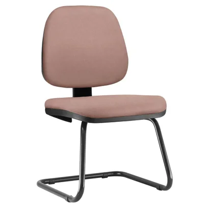 Cadeira Para Escritório Job, L02, Fixa, Suede, Rosê - Lyam Decor