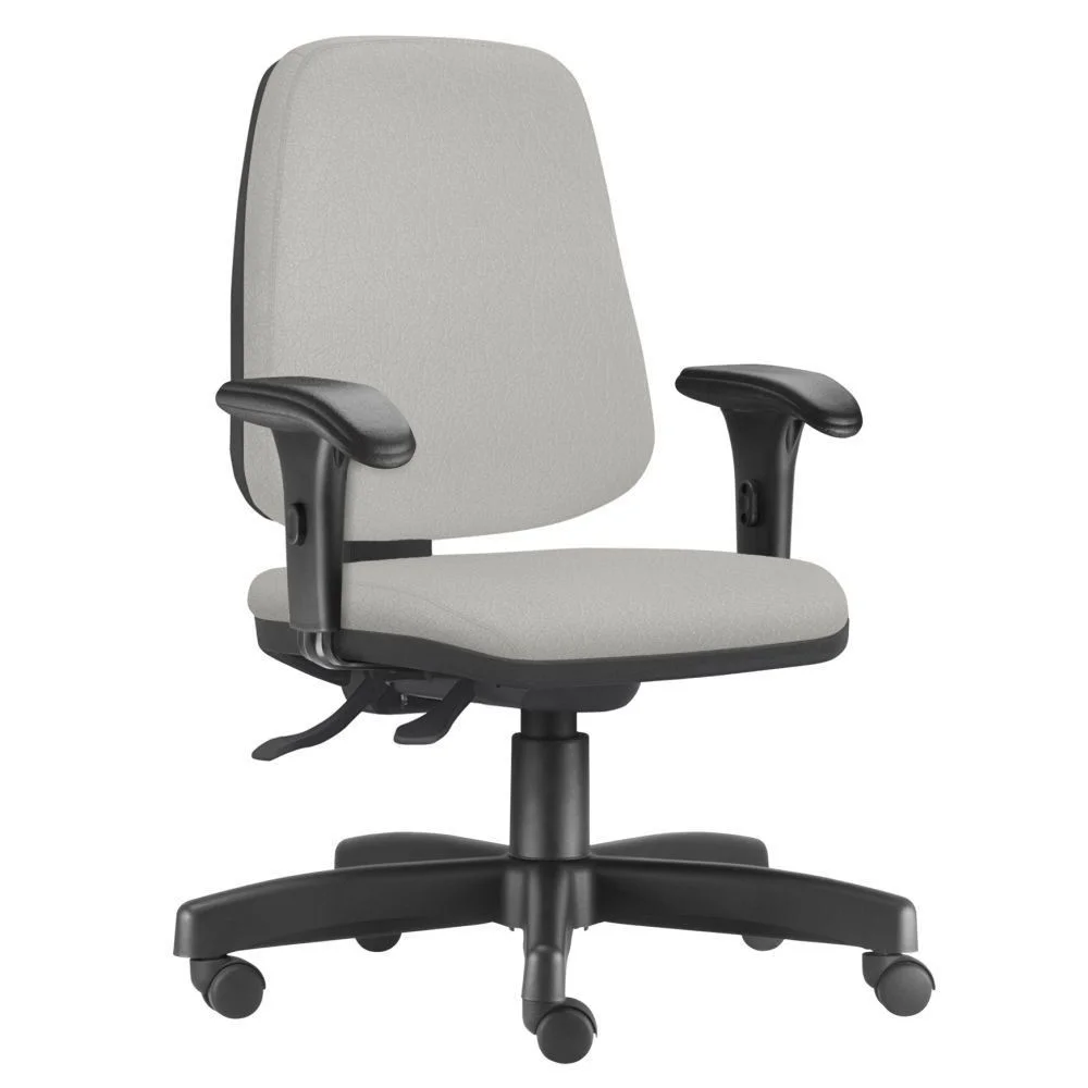 Imagem 5 de 5 do produto Kit 02 Cadeiras Giratórias Job L02 Diretor Executiva Linho Cinza - Lyam Decor