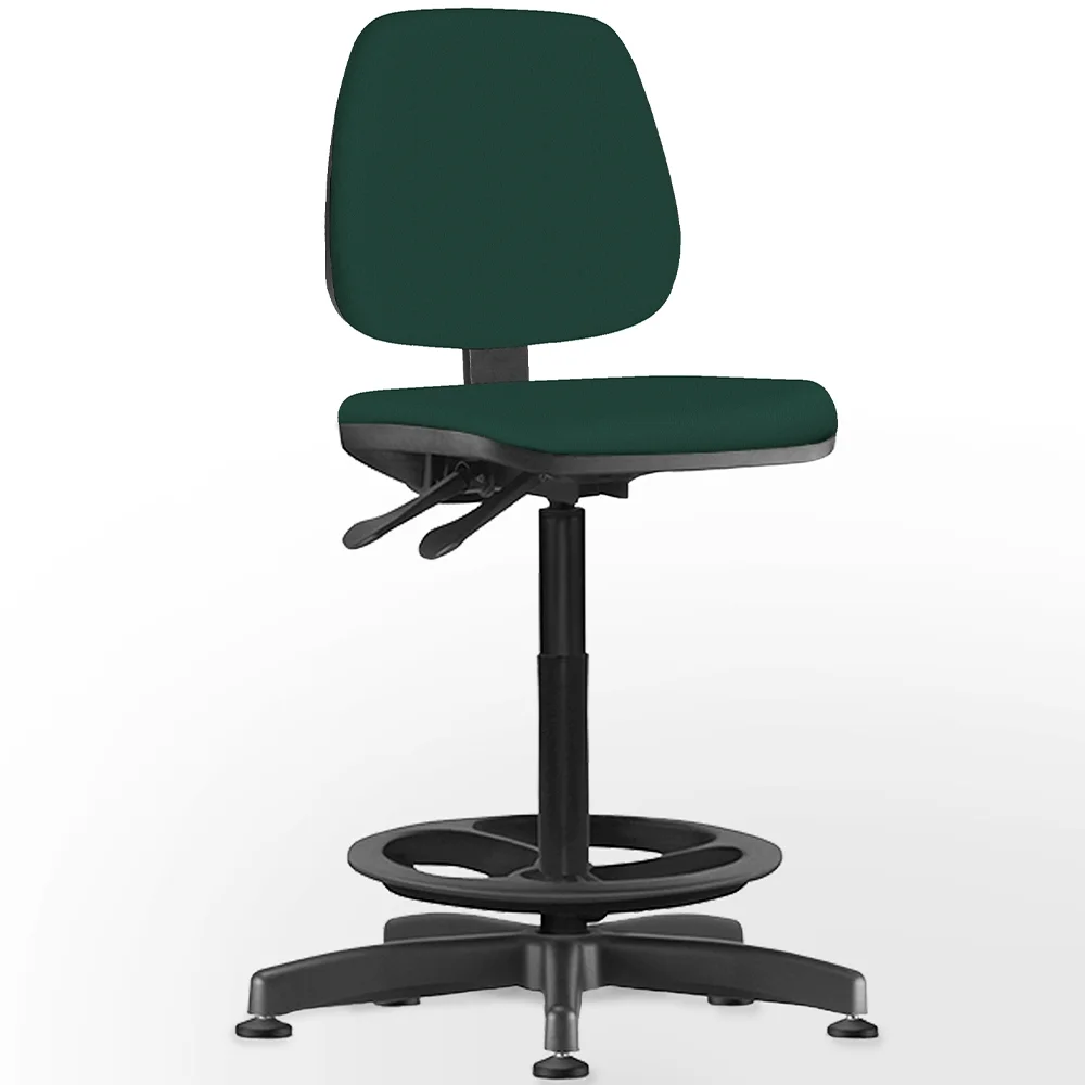 Imagem 1 de 4 do produto Cadeira Caixa Alta Giratória Job L02, Crepe Verde Musgo - Lyam Decor