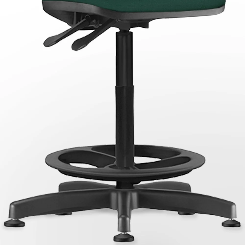 Imagem 3 de 4 do produto Cadeira Caixa Alta Giratória Job L02, Crepe Verde Musgo - Lyam Decor