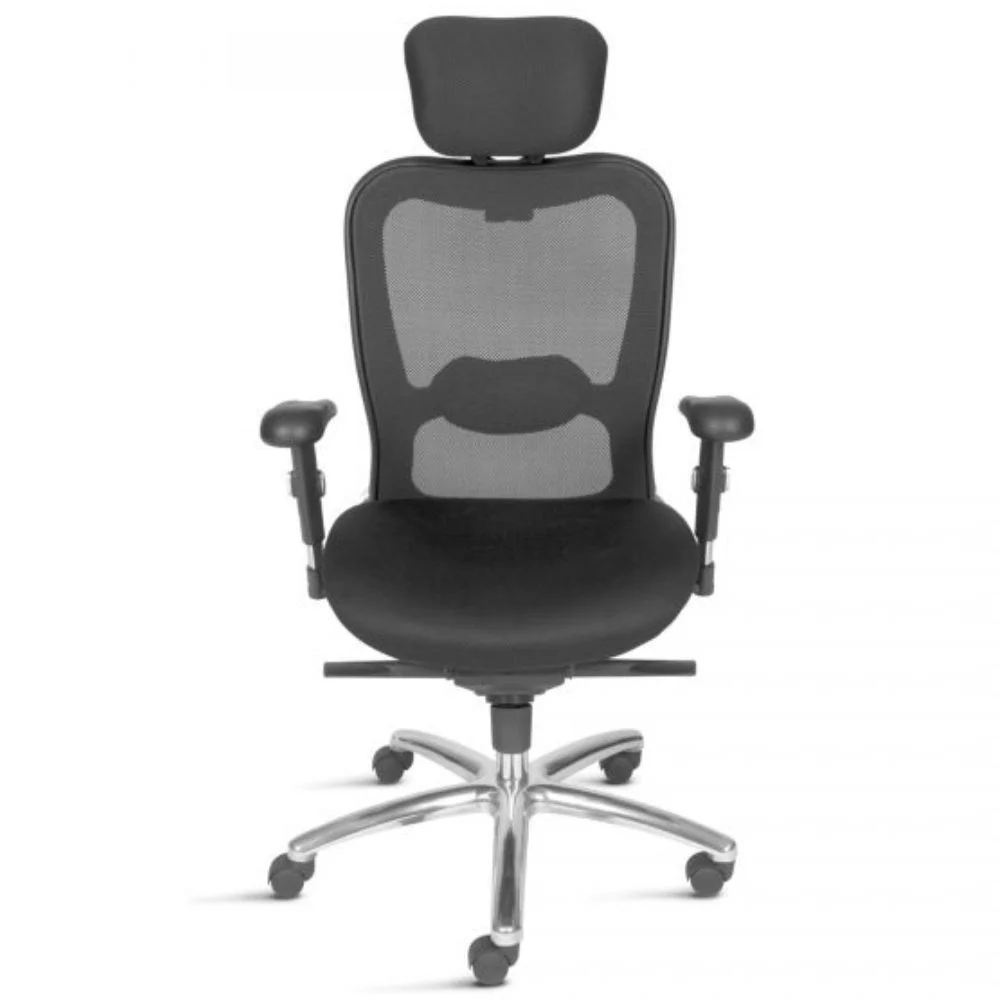 Imagem 2 de 5 do produto Kit - 02 Cadeiras De Escritório Giratória, Presidente Executiva New Ergon F02, Preto - Lyam Decor