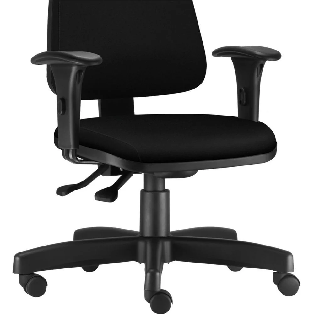 Imagem 3 de 5 do produto Cadeira Giratória Sky L02 Diretor Executiva Crepe Preto - Lyam Decor