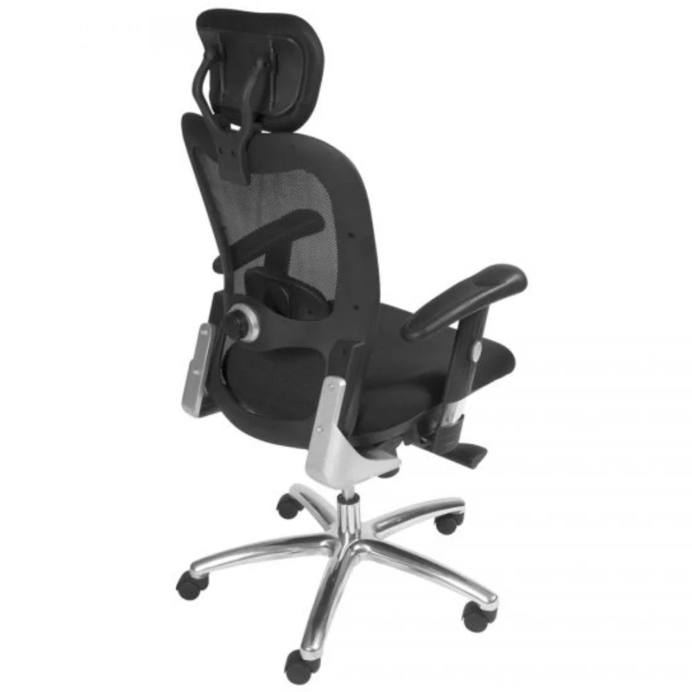 Imagem 2 de 5 do produto Cadeira De Escritório Giratória Presidente Executiva New Ergon F02 Preto - Lyam Decor