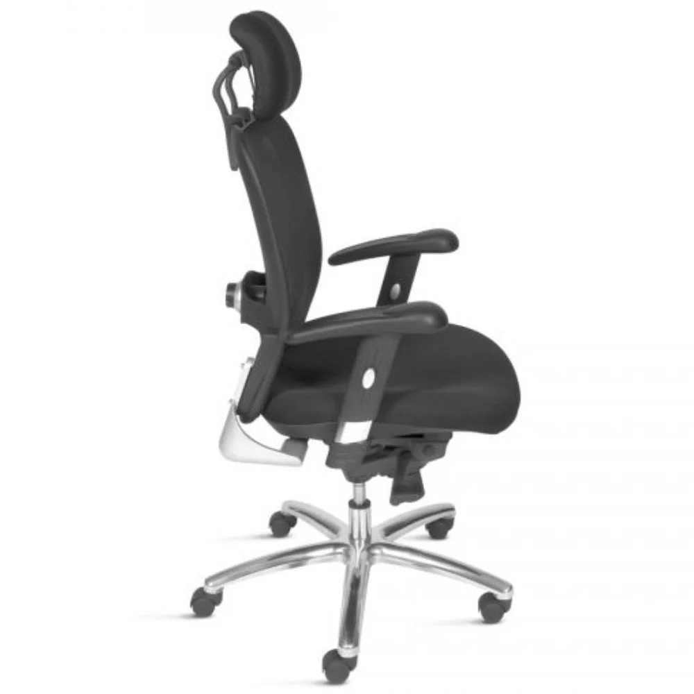 Imagem 3 de 5 do produto Cadeira De Escritório Giratória Presidente Executiva New Ergon F02 Preto - Lyam Decor