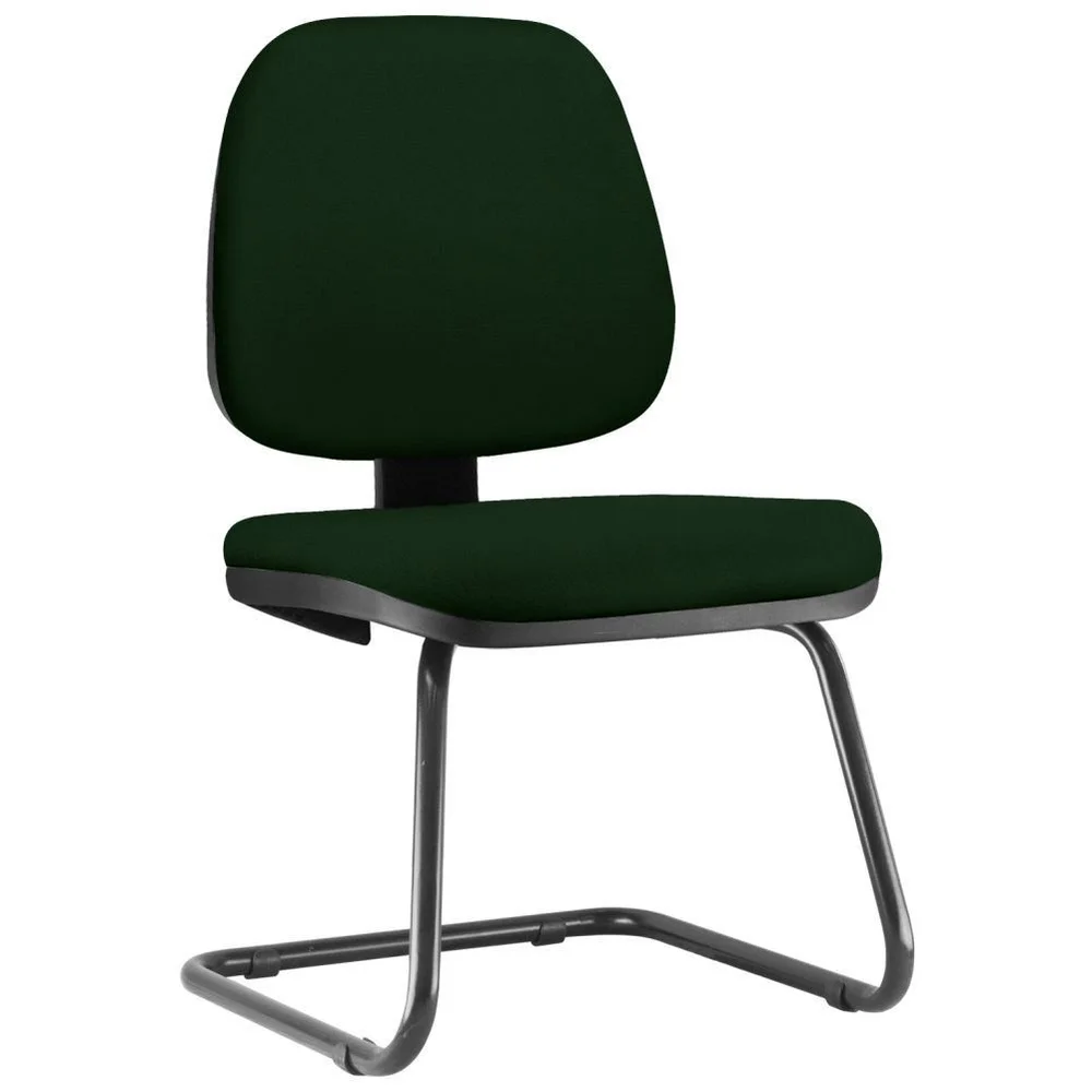 Imagem 1 de 5 do produto Cadeira Para Escritório Job L02 Fixa, Crepe Verde Musgo - Lyam Decor