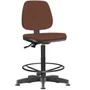 Kit - 02 Cadeiras Caixa Alta Giratória, Job L02, Suede Marrom - Lyam Decor