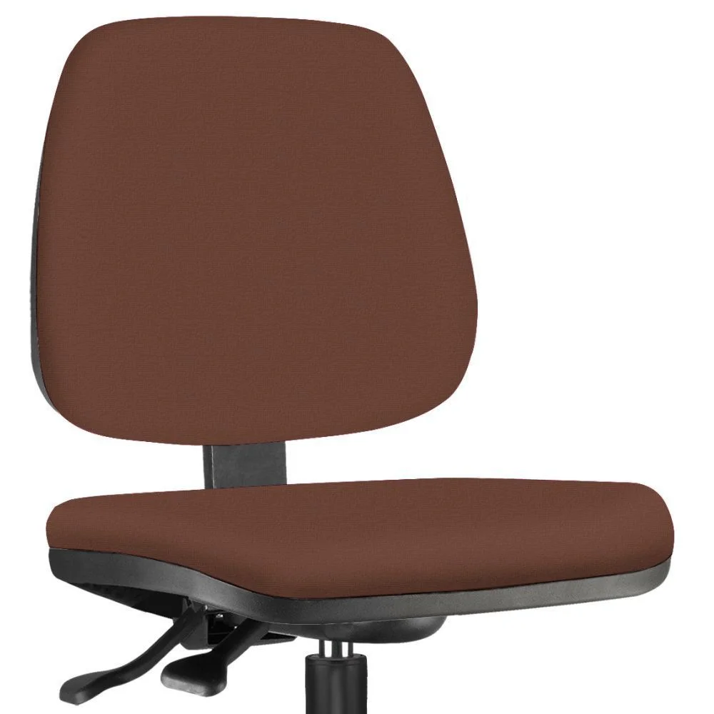 Kit - 02 Cadeiras Caixa Alta Giratória, Job L02, Suede Marrom - Lyam Decor
