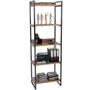 Kit Mesa Cavalete 135 Cm Com Estante 5 Prateleiras Estilo Industrial Form C01 Carvalho - Lyam Decor