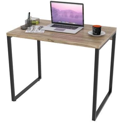 Mesa Para Escritório Home Office Estilo Industrial Form C01 90 Cm Carvalho - Lyam Decor