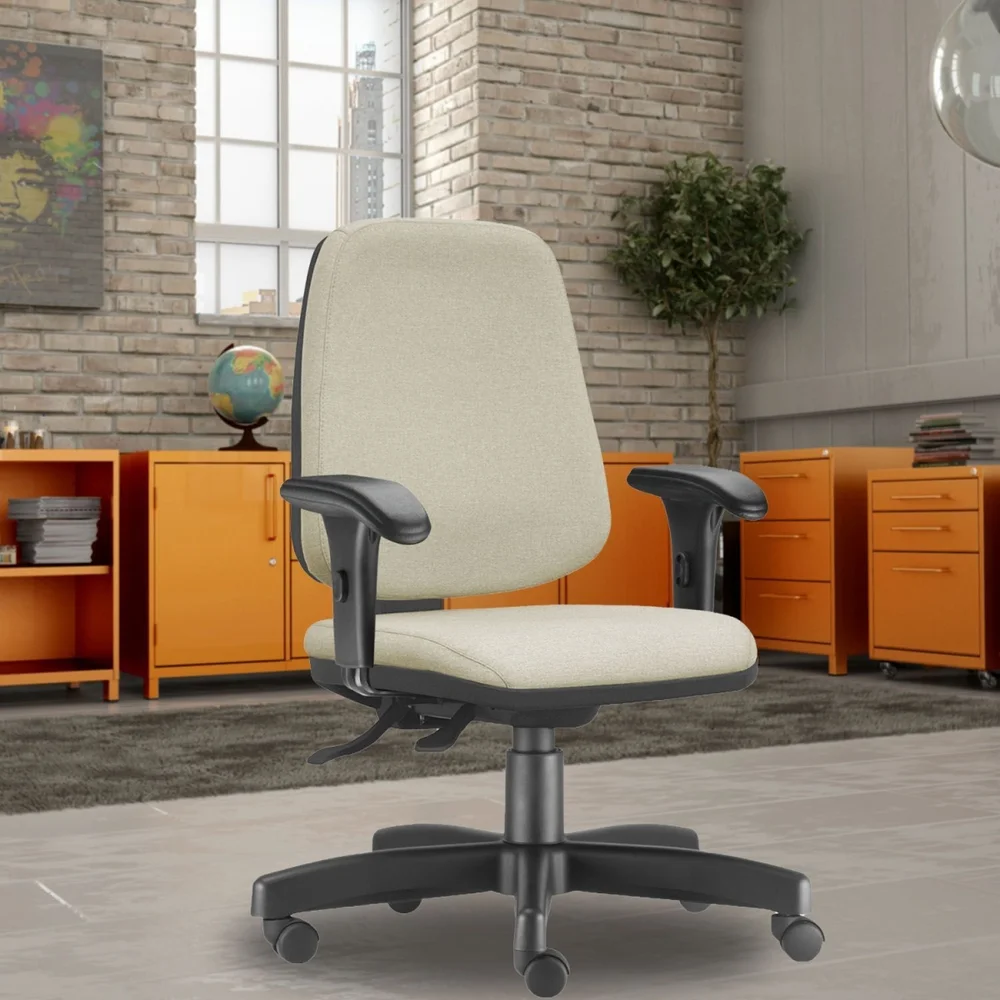 Imagem 1 de 5 do produto Cadeira Giratória Job L02 Diretor Executiva Suede Bege - Lyam Decor