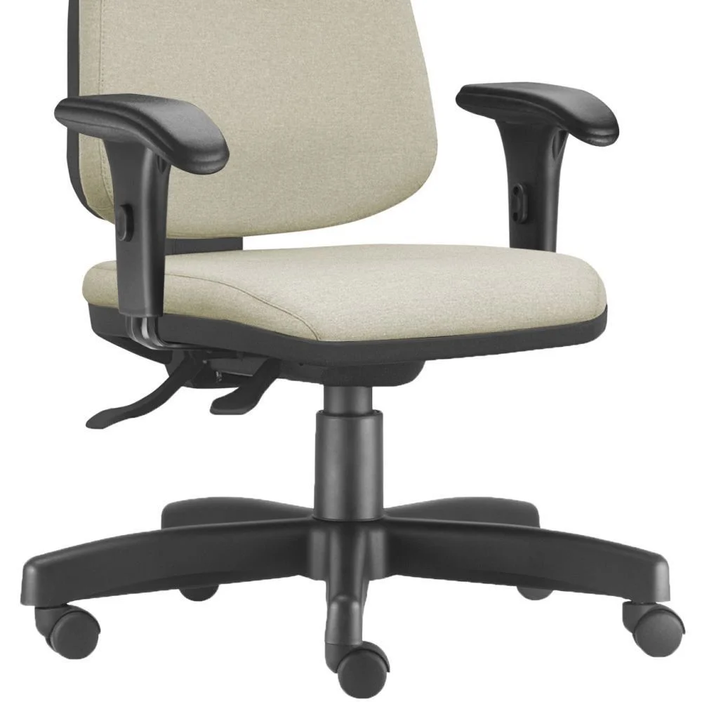Imagem 4 de 5 do produto Cadeira Giratória Job L02 Diretor Executiva Suede Bege - Lyam Decor