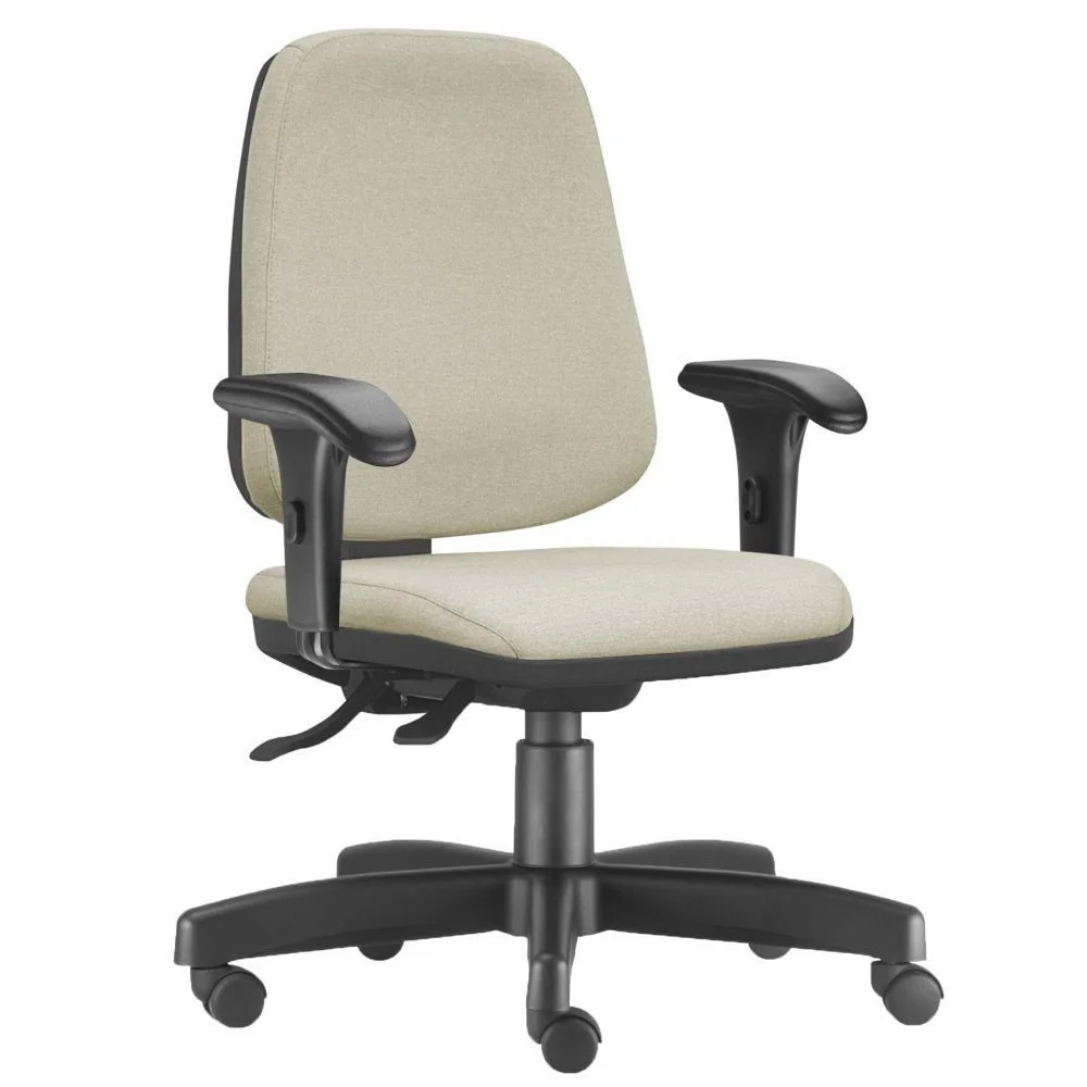 Imagem 5 de 5 do produto Cadeira Giratória Job L02 Diretor Executiva Suede Bege - Lyam Decor
