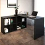 Mesa Para Escritório Extensível Escrivaninha Home Office Nero A02 Preto - Lyam Decor