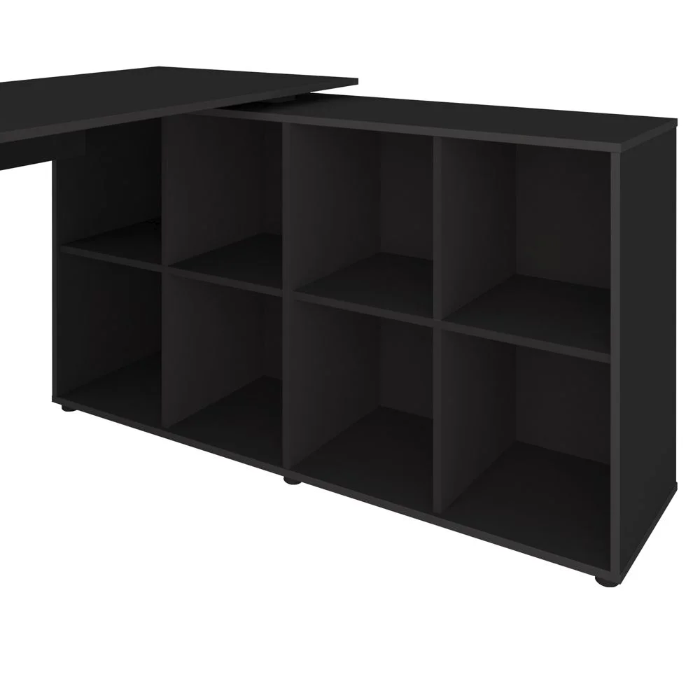 Mesa Para Escritório Extensível Escrivaninha Home Office Nero A02 Preto - Lyam Decor