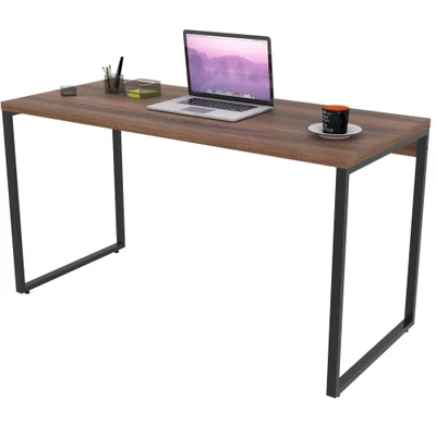 Mesa Para Escritório Lyam Decor Home Office Estilo Industrial Form C01 135 Cm Nogal