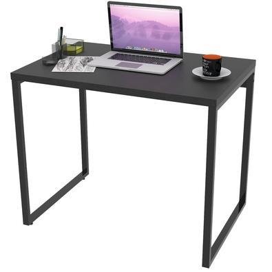 Mesa Para Escritório Home Office Estilo Industrial Form C01 90 Cm Preto Onix - Lyam Decor