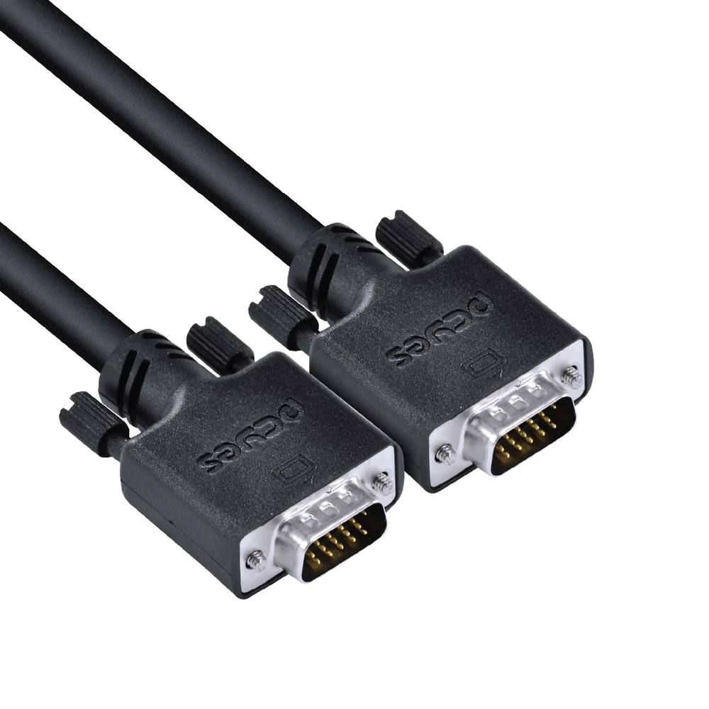 Imagem 3 de 5 do produto Cabo De Video PCYES Pvm15-2 VGA 15 Pinos Macho Para VGA 15 Pinos Macho 28awg Puro Cobre 2 Metros