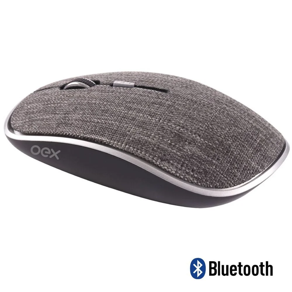 Imagem 2 de 4 do produto Mouse Oex Twill Sem Fio Bluetooth Em Tecido Ms600 Cinza - Oex