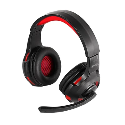 Headset Gamer Bright 0468, LED Vermelho, USB, P2, Preto + vermelho