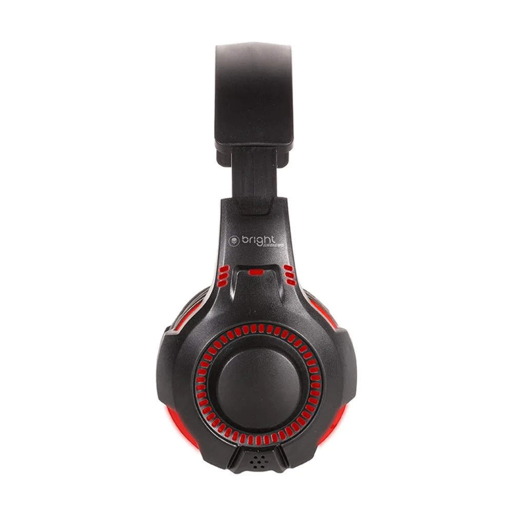 Imagem 3 de 5 do produto Headset Gamer Bright 0468, LED Vermelho, USB, P2, Preto + vermelho