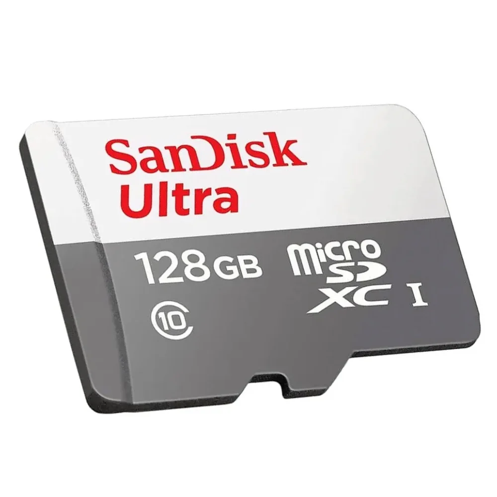 Cartão De Memória SanDisk, 128GB, MicroSD Classe 10, 100MB/s Ultra - Sdsqunr-128g-Gn3ma Cartão De Memória SanDisk, 128GB, MicroSD Classe 10, 100MB/s Ultra - Sdsqunr-128g-Gn3ma