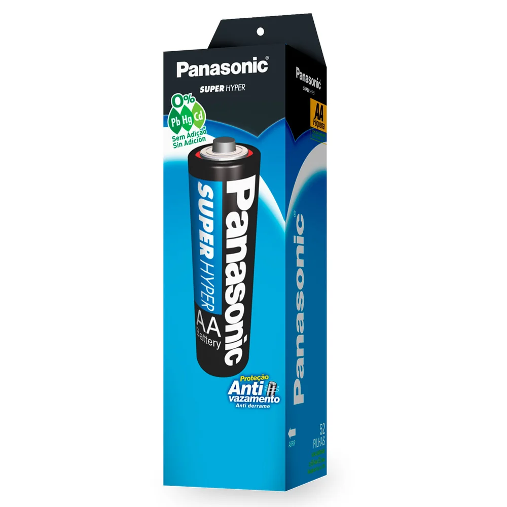 Pilha Zinco AA Panasonic 13x4 Unidades KaBuM