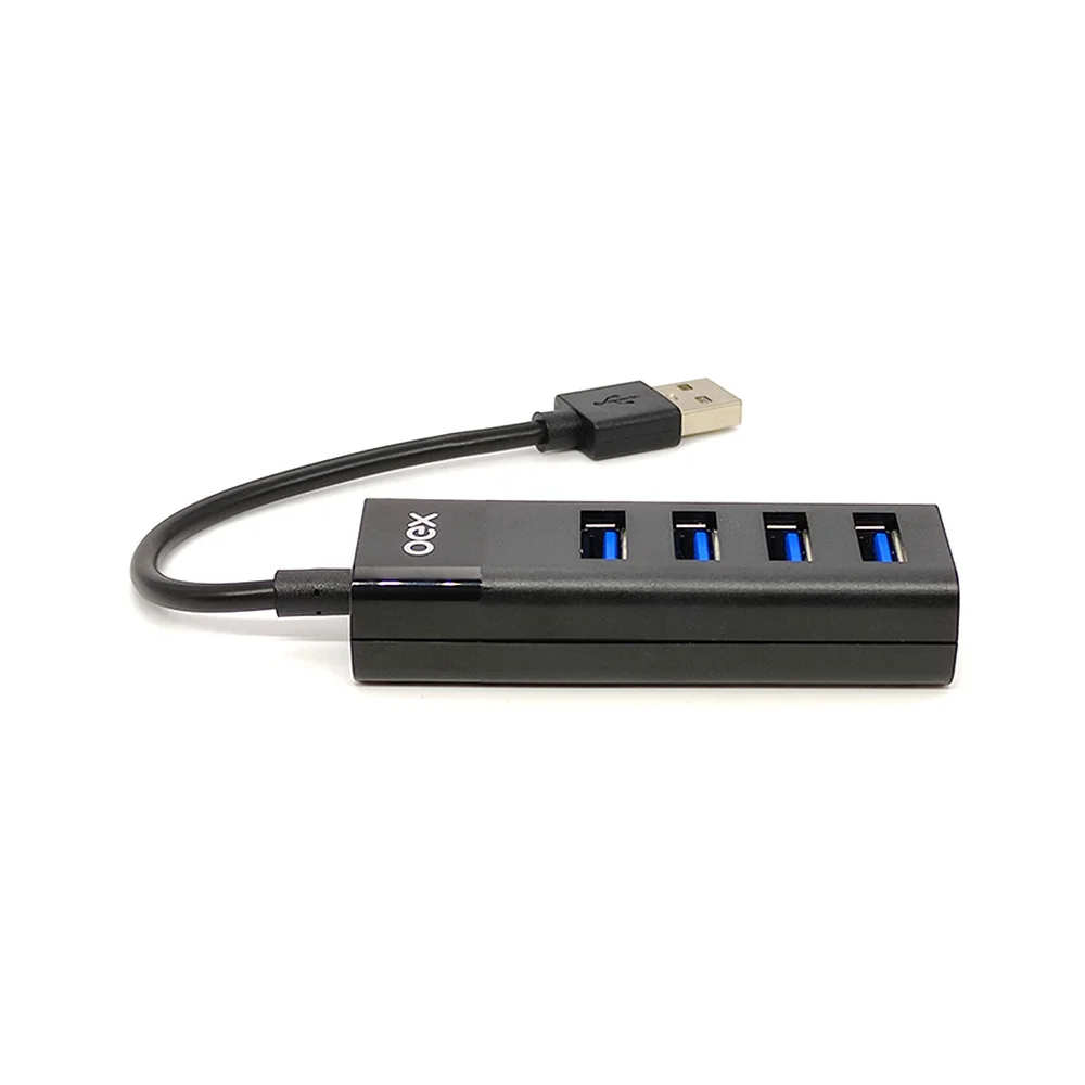 Imagem 4 de 5 do produto Hub Usb 2.0 Com 4 Portas Oex Hb102 Preto 480 Mbps 5v/1a