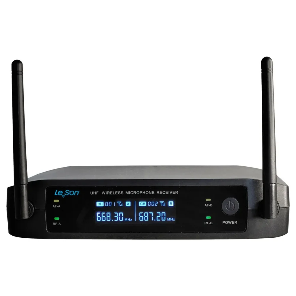 Imagem 3 de 5 do produto Microfone Sem Fio Leson Ls902, Duplo Plus Digital, Preto