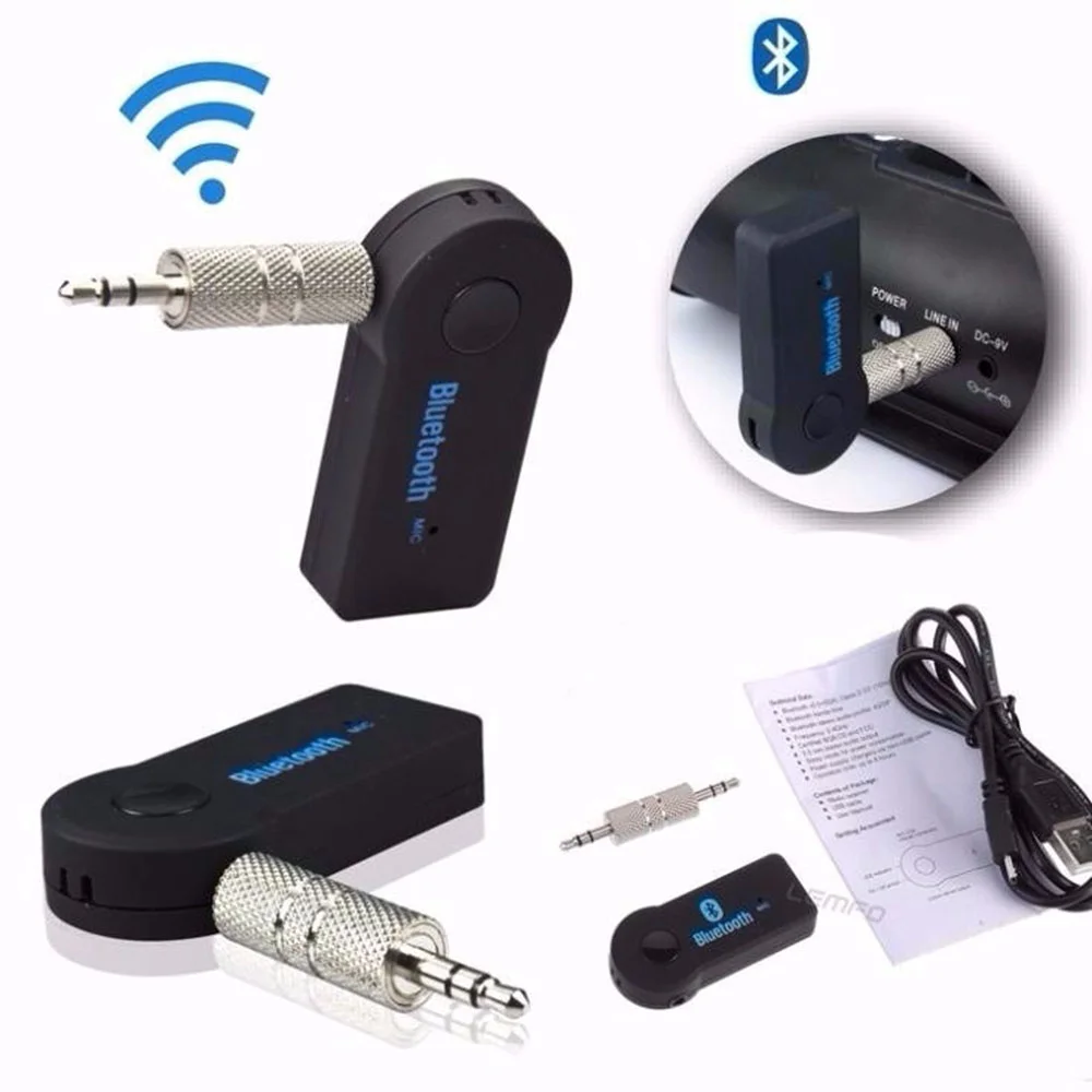 Imagem 2 de 4 do produto Adaptador Altomex Bluetooth P2 Auxiliar Musicas Viva Voz Com Bateria Microfone Embutido