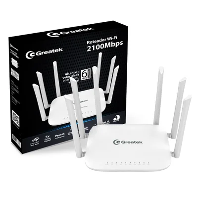 Roteador Wireless Ac 2100mbps 5 Portas Gigabit Ipv6 Greatek