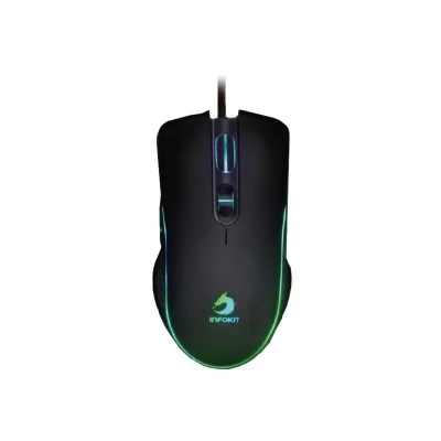 Mouse Gamer Infokit Gm-v550, USB Com LED RGB, 6400 DPI, 7 botões - 03052