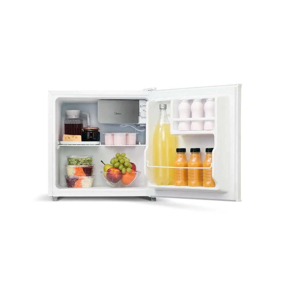Frigobar Midea, 45L, Porta Fixa, 3 Prateleiras, 110V, Branco - Mrc06b Frigobar Midea, 45L, Porta Fixa, 3 Prateleiras, 110V, Branco - Mrc06b