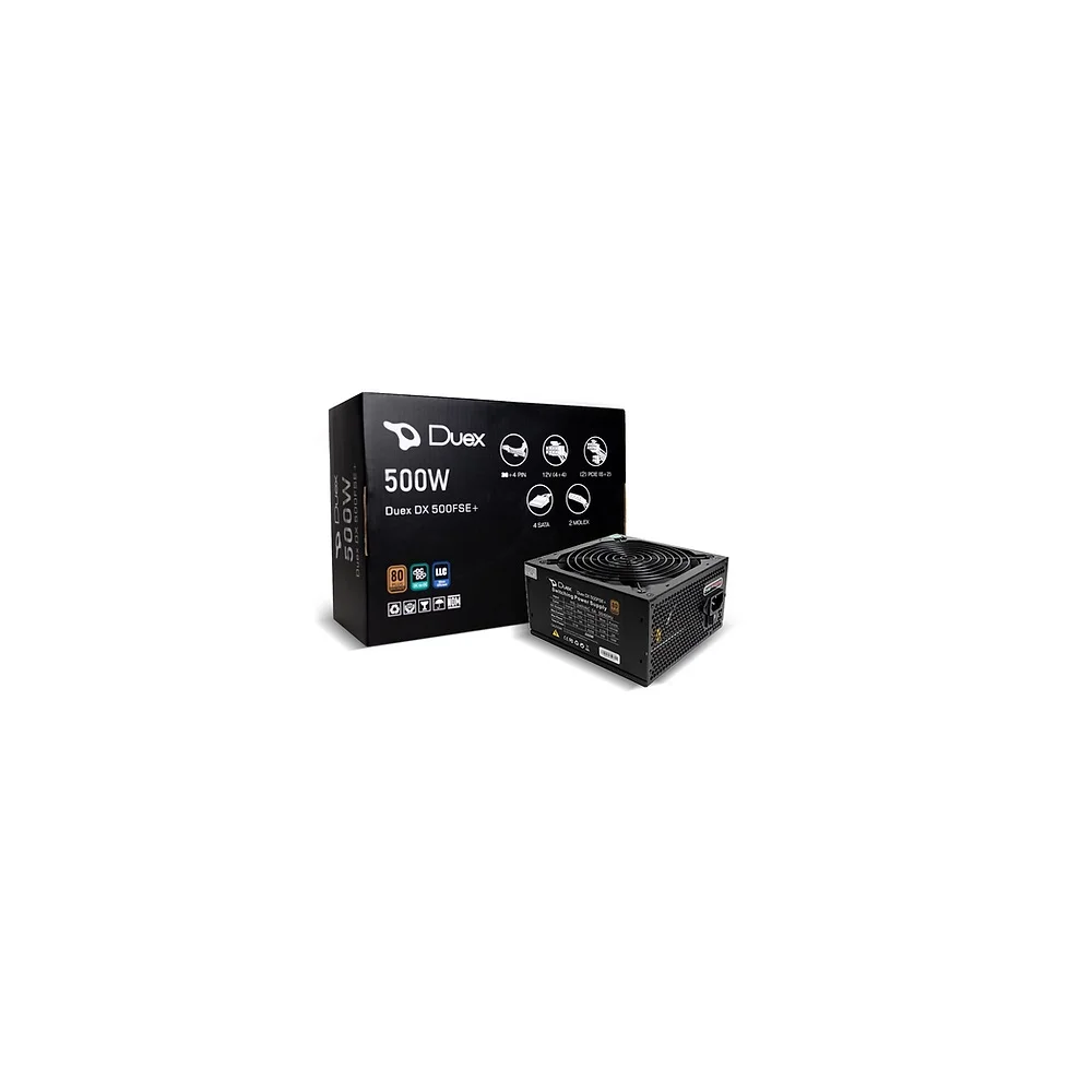 Imagem 2 de 5 do produto Fonte Duex Dx-500fse+ 500W 80 Plus Bronze, Pfc Ativo, Com Cabo