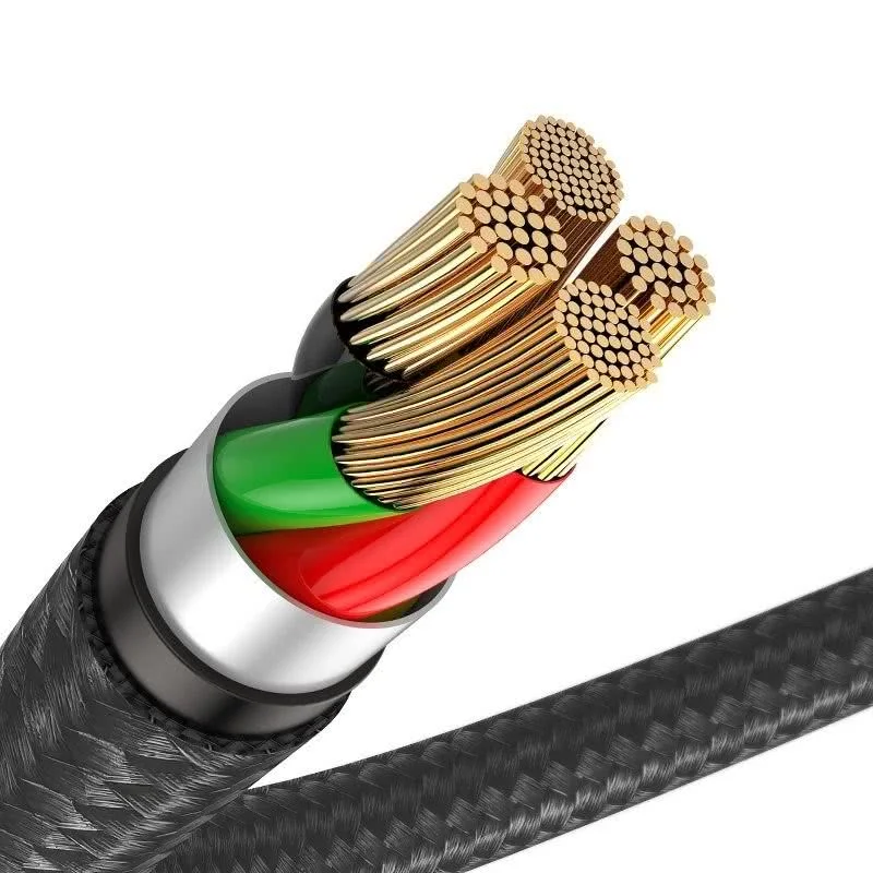 Imagem 5 de 5 do produto Cabo Usb Lightning Baseus Reforcado Horizontal 2m Calsp-c01