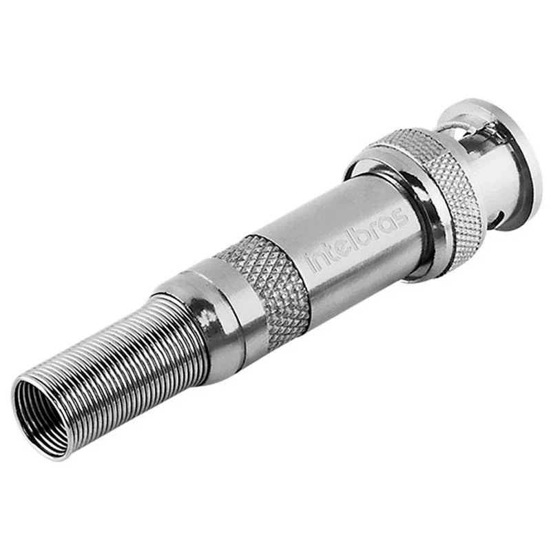 Imagem 2 de 4 do produto Conector Bnc Macho Com Mola E Parafuso - Intelbras Conex 1000 Bnc Mola - Unidade
