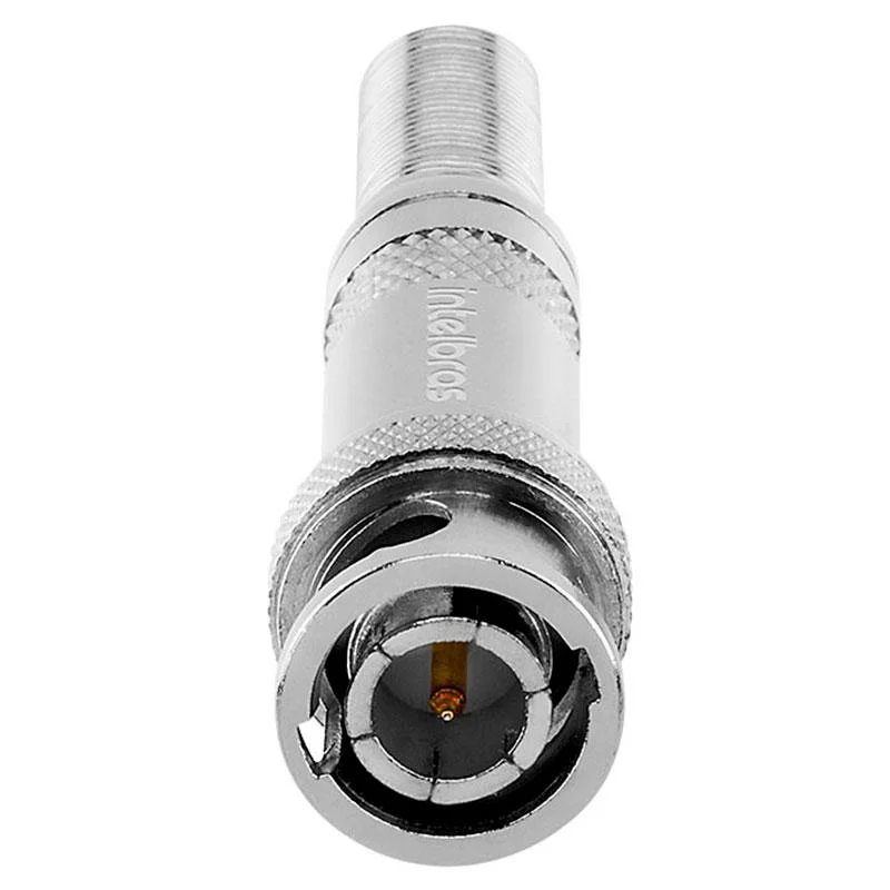 Imagem 3 de 4 do produto Conector Bnc Macho Com Mola E Parafuso - Intelbras Conex 1000 Bnc Mola - Unidade