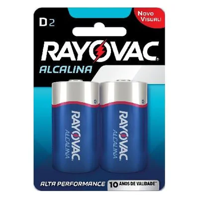 Pilha Alcalina Grande D2 Com 2 20220