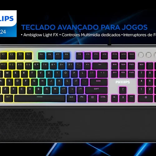 Teclado Gamer Mecânico, Momentum Philips - Spk8624 Teclado Gamer Mecânico, Momentum Philips - Spk8624