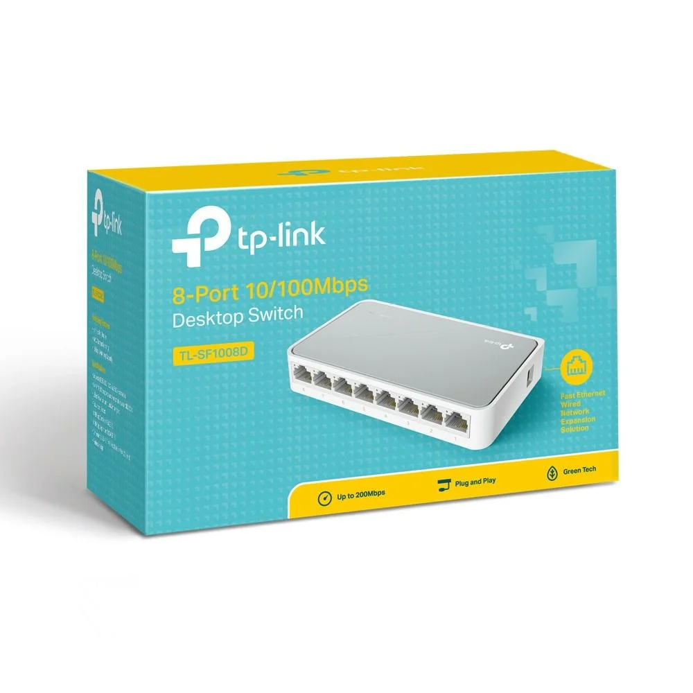 Switch de Rede Tp Link SF1008D 8 Portas 10/100 Mbps - view 2