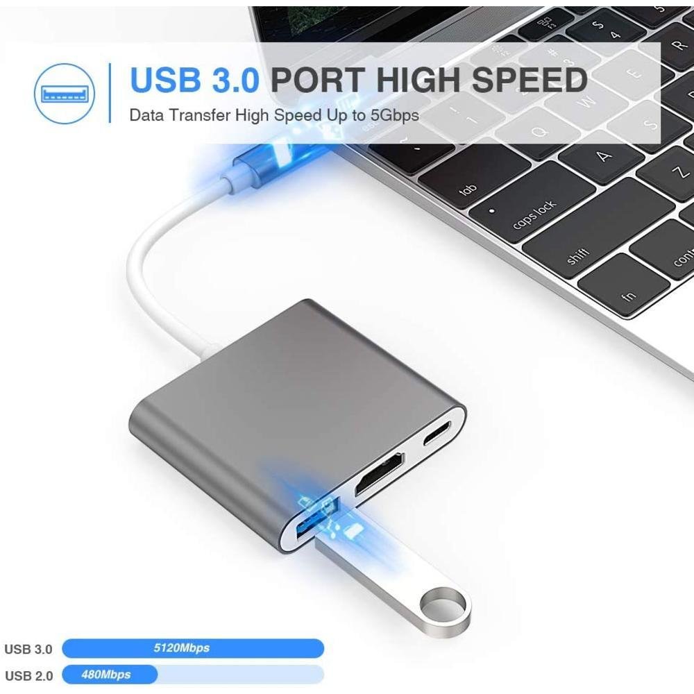 Imagem 3 de 5 do produto Adaptador USB-C HUB FY DEX, Para Samsung, Thunderbolt 3.0 X HDMI 4K