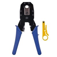 Alicate Crimpador De Rede Rj45 / Rj11 / Rj12 - Com Chave Keystone + Desencapador De Fios - Hyx Alc01