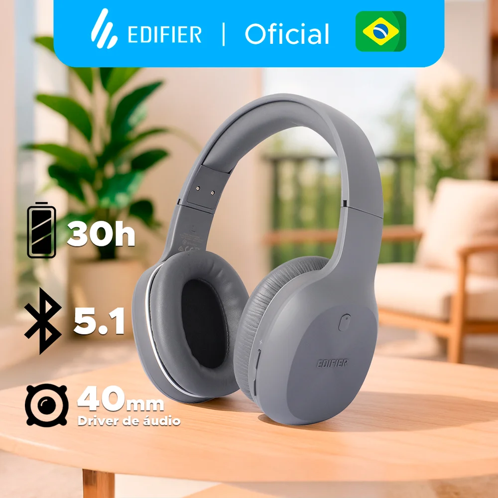 Imagem 2 de 5 do produto Fone Bluetooth 5.1 Edifier W600bt Cinza