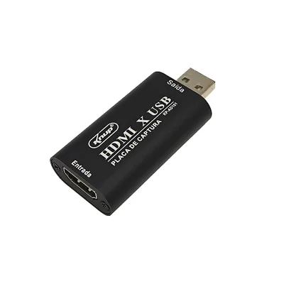 Placa De Captura Externa Knup, Com Conexão USB E HDMI, Captura Áudio E Vídeo Em 4K