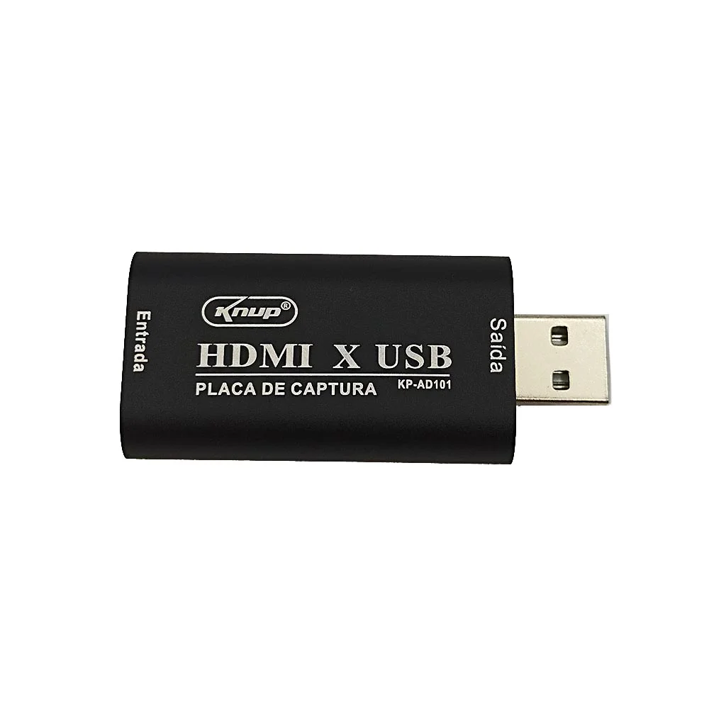 Imagem 4 de 5 do produto Placa De Captura Externa Knup, Com Conexão USB E HDMI, Captura Áudio E Vídeo Em 4K