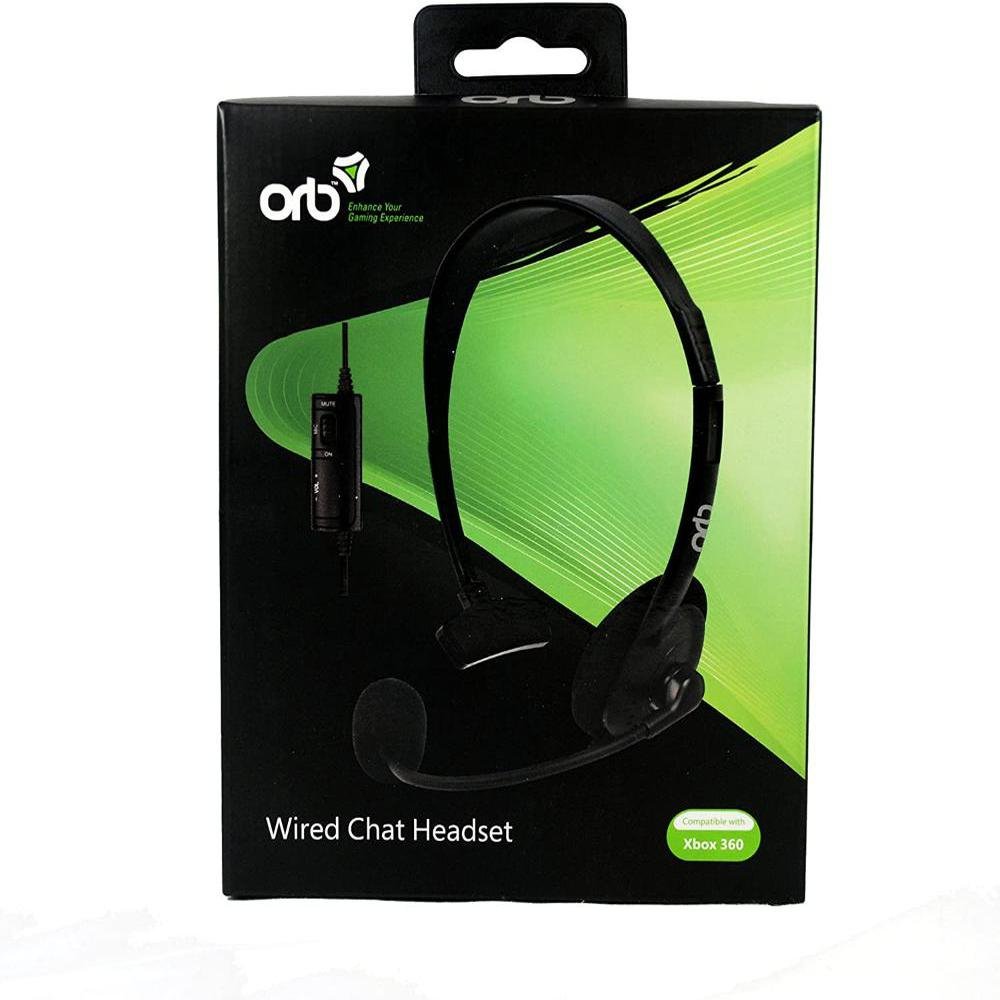 Orb Xbox 360 Wired Headset Black Kabum!