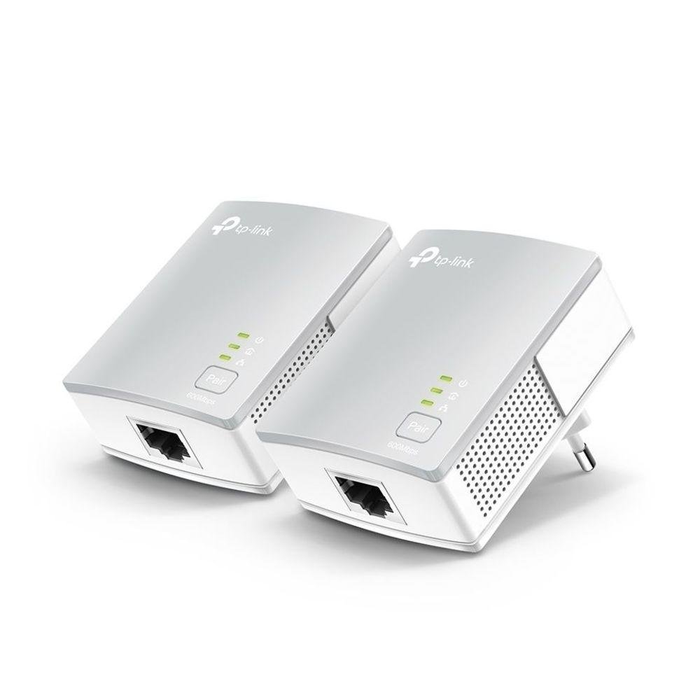 Repetidor Wireless TP-Link Powerline TL-PA4010KIT - 2 Tomadas - 600MBPS - Prata e Branco