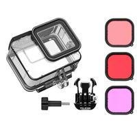 Caixa Estanque + Kit Filtros De Gopro 9/10/11/12 Black - Telesin