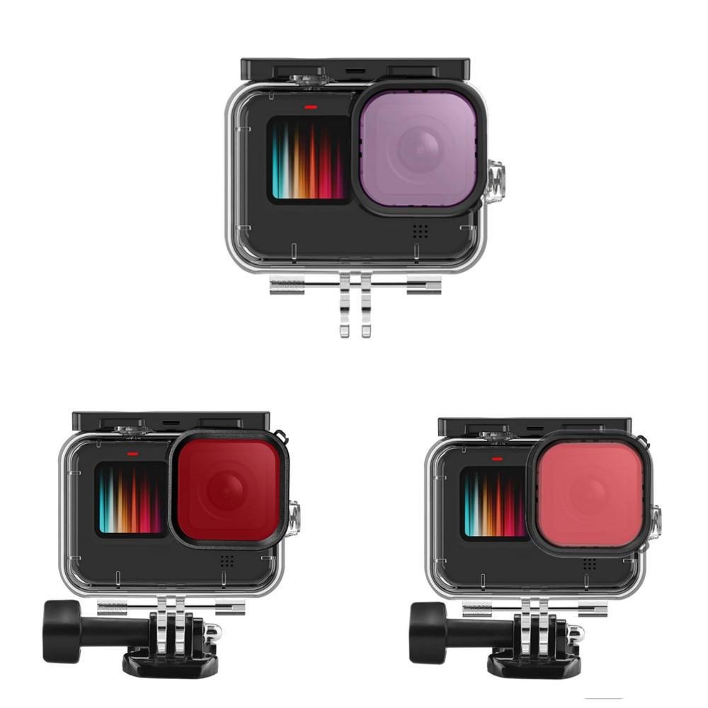 Imagem 2 de 5 do produto Caixa Estanque + Kit Filtros De Gopro 9/10/11/12 Black -  Telesin